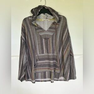 Wallflower LS  woman’s Multicolor Striped hoodie. 3X